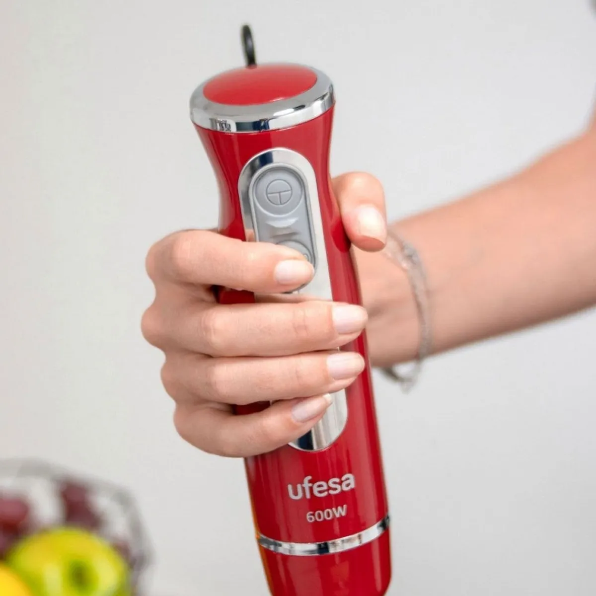 Ufesa Batidora de mano BP3443 Rouge 600W con accesorios