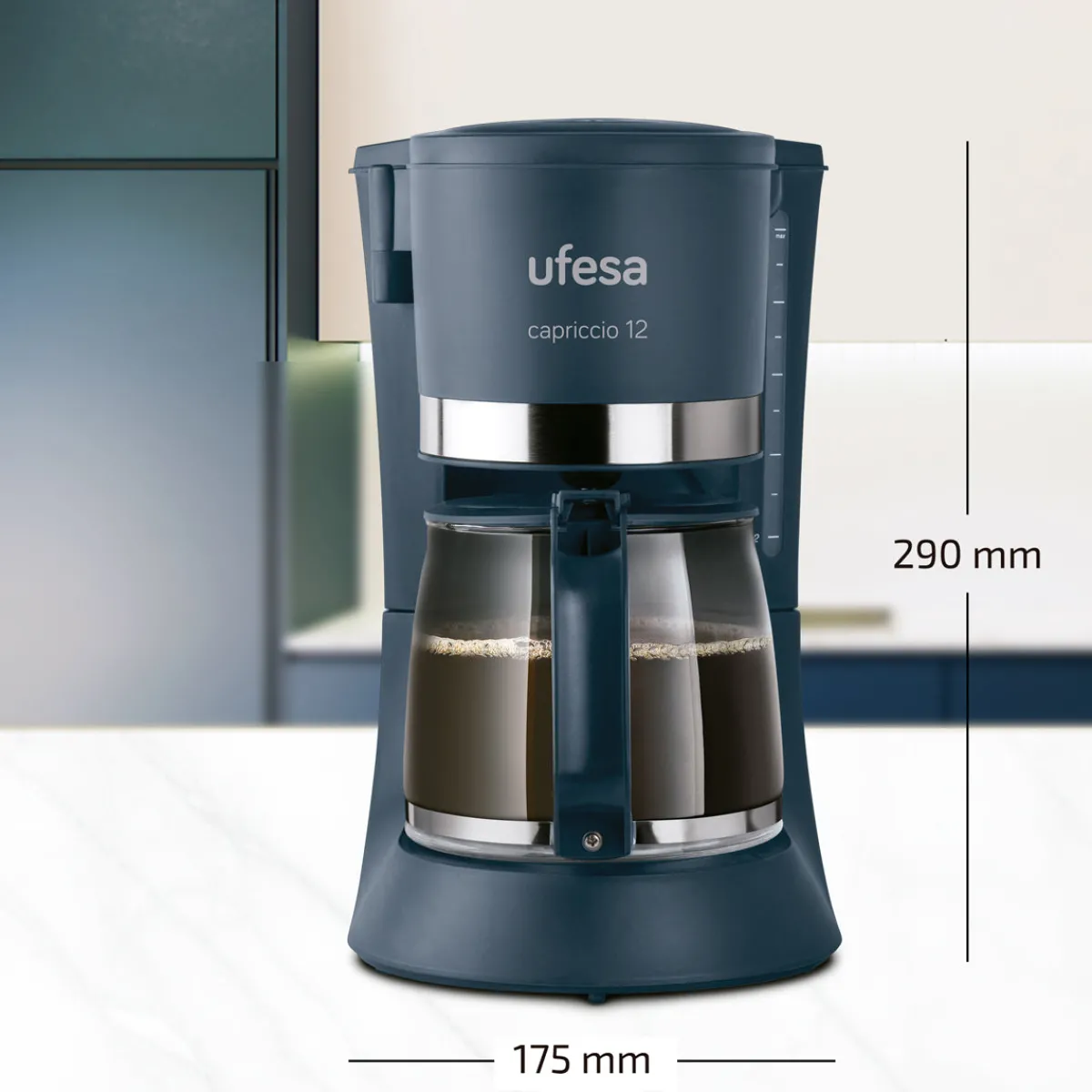 Ufesa Cafetera de goteo Capriccio CG7124 para 12 tazas