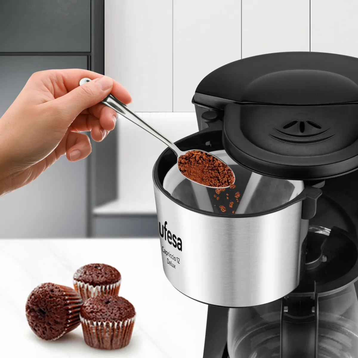 Ufesa Cafetera de Goteo CG7125 Capriccio 12 Delux