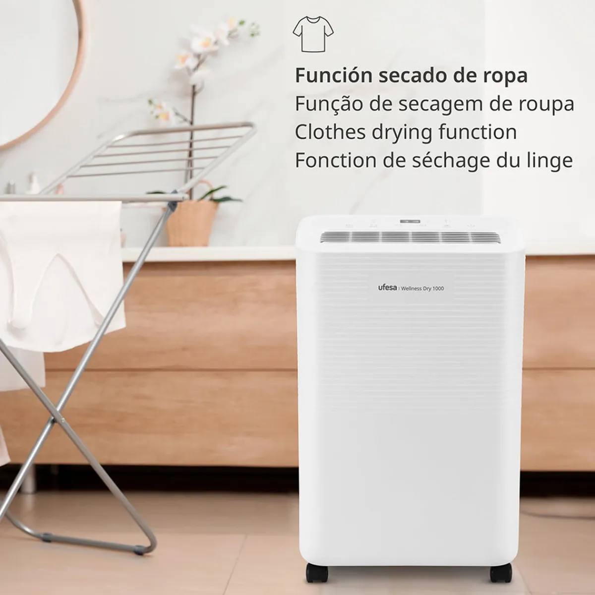 Ufesa Deshumidificador Wellness Dry 1000 para estancias hasta 40 m2