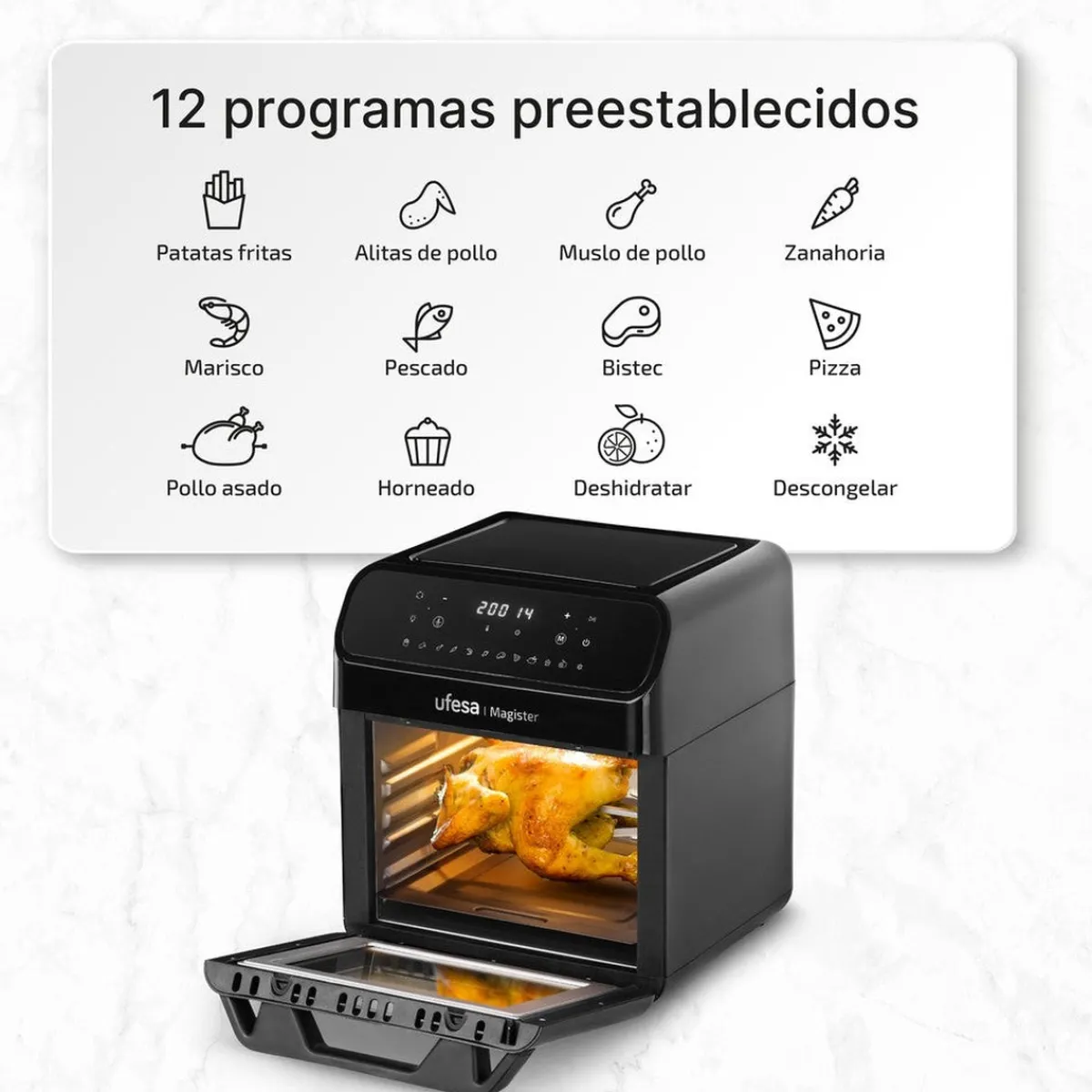 Ufesa Freidora de aire digital 12L Magister