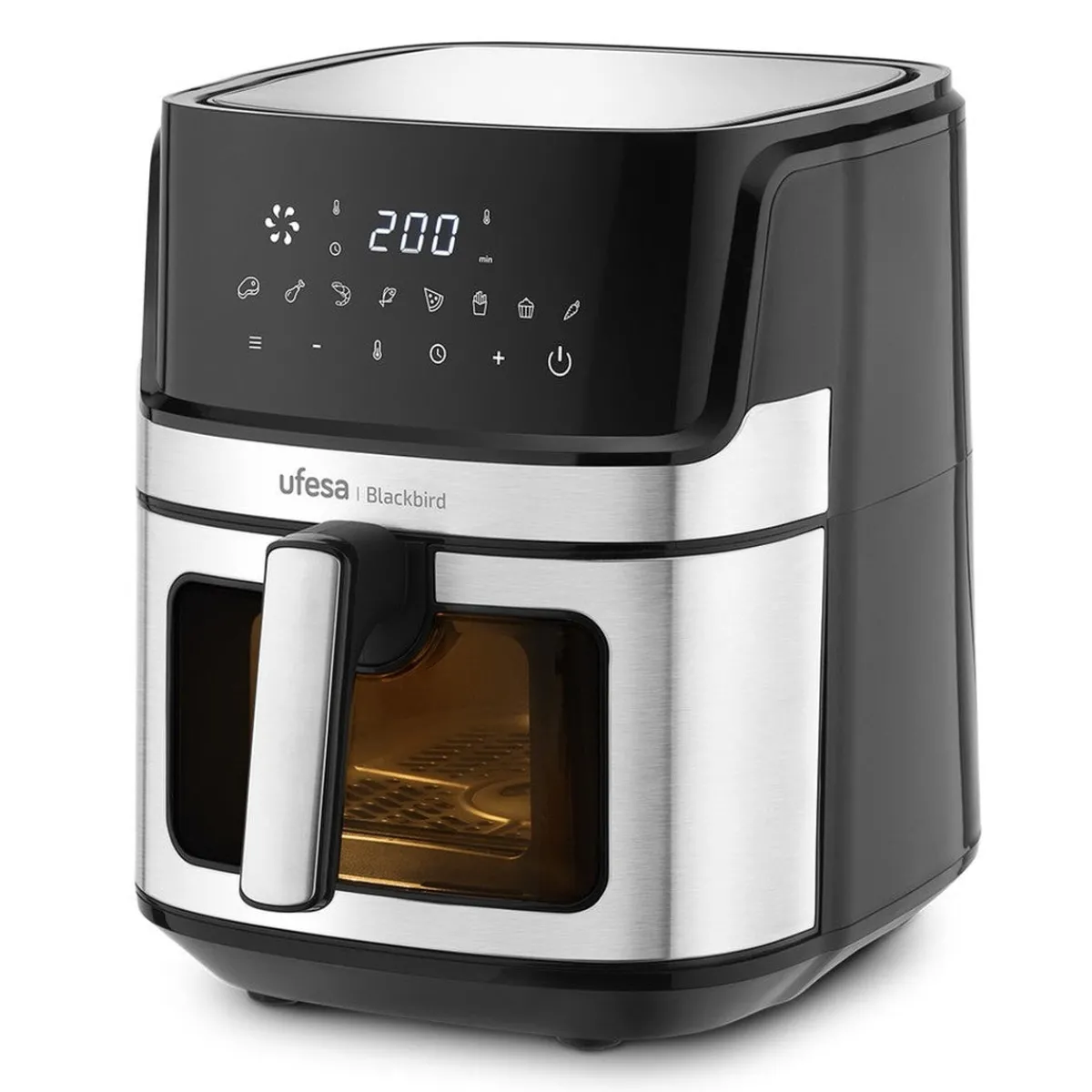 Ufesa Freidora de aire digital 6.5L Blackbird Inox
