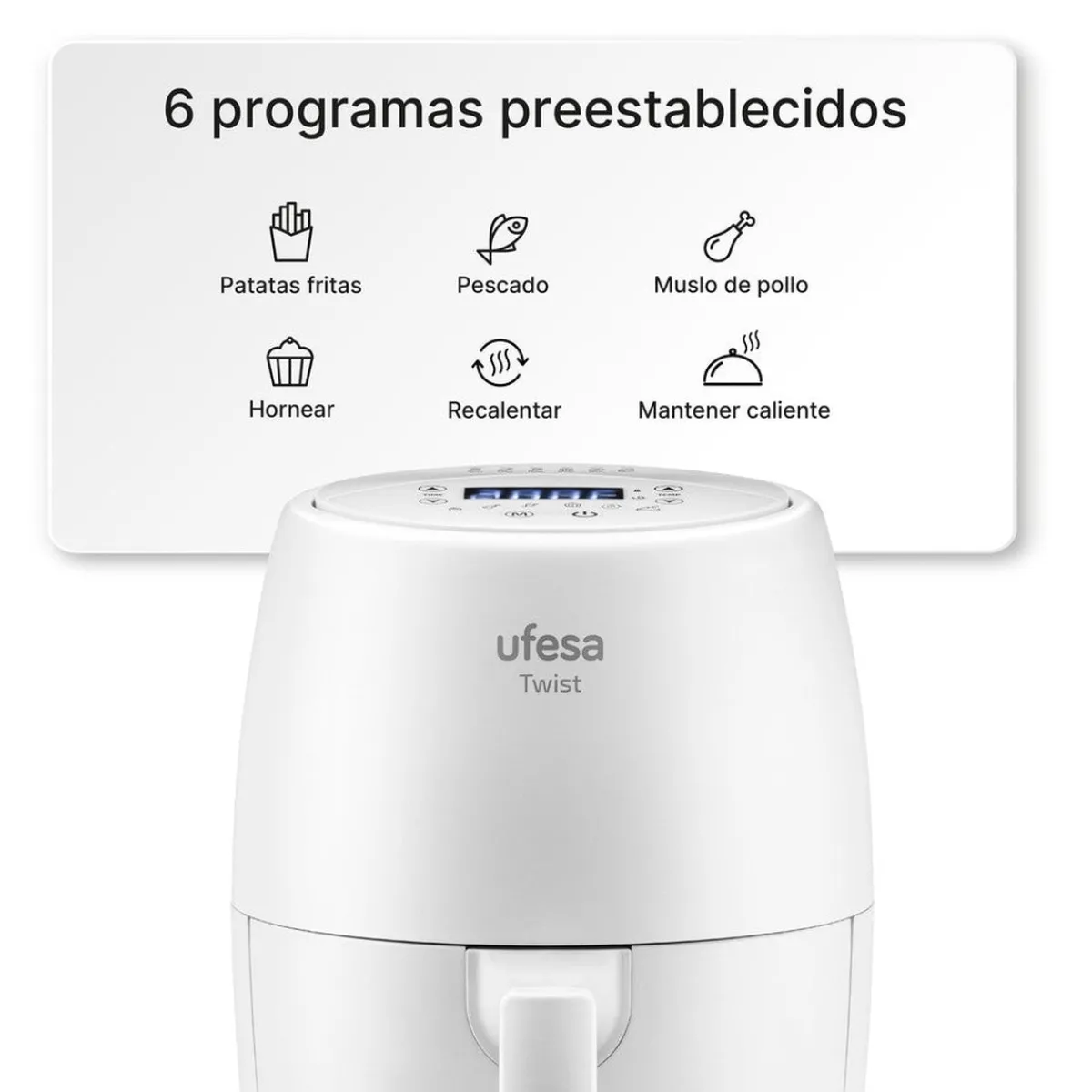 Ufesa Freidora de aire digital 2L Twist