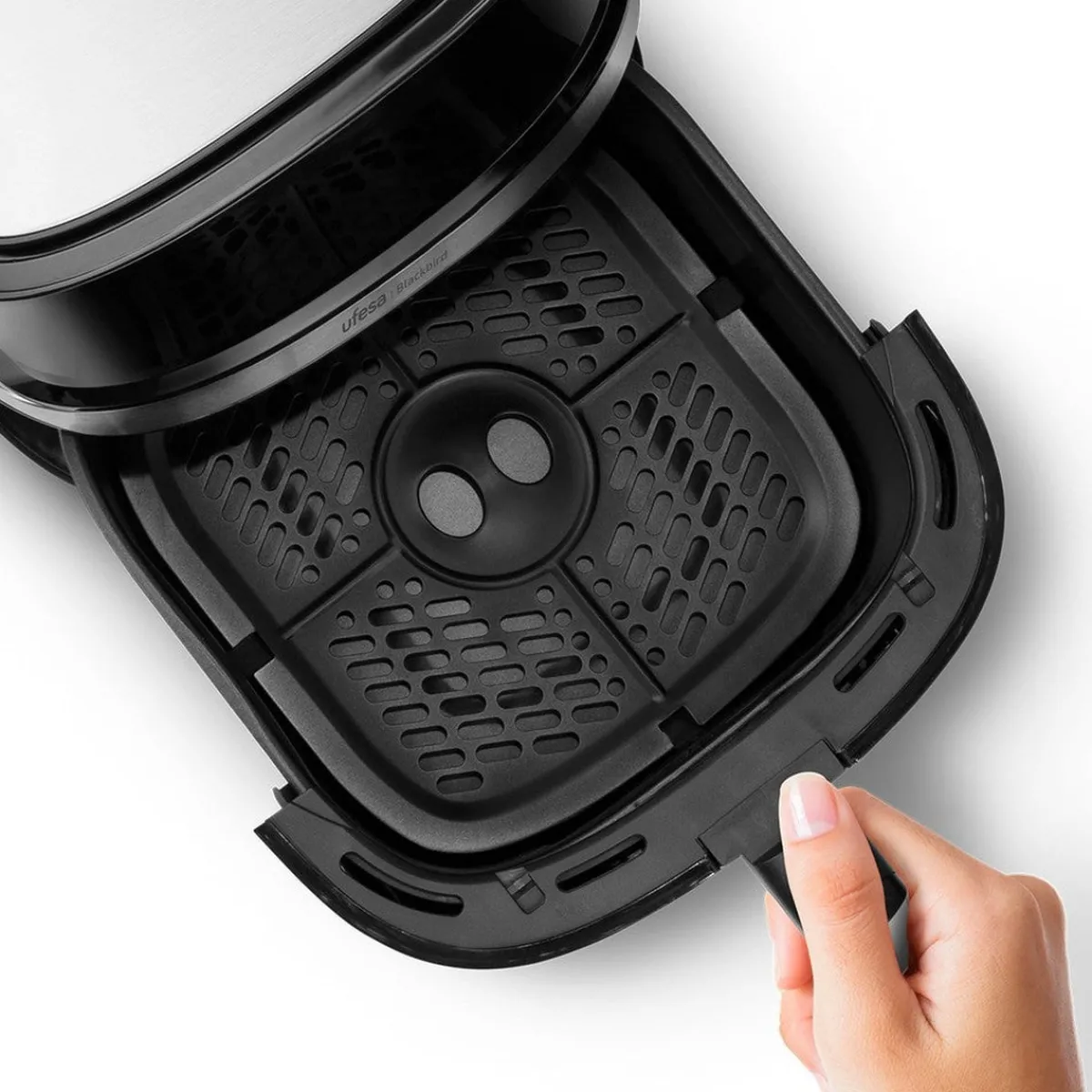 Ufesa Freidora de aire digital 6.5L Blackbird Inox
