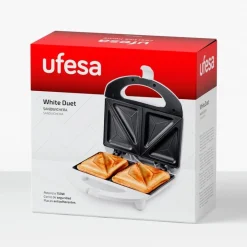 Ufesa Sandwichera Inox White Duet