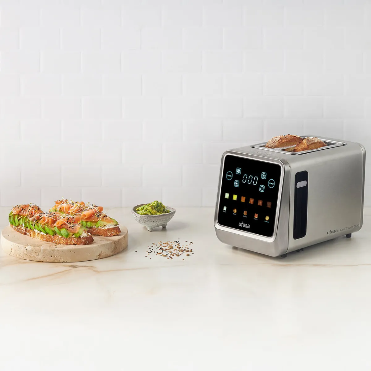 Ufesa Tostador digital OneTouch Duo de 2 ranuras 850W